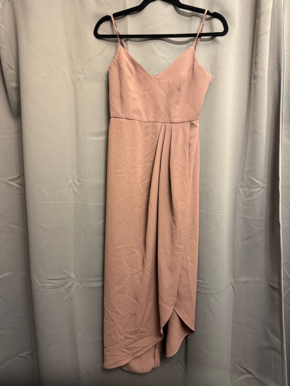 Lulu's Dusty Blush High-Low Slip Dress